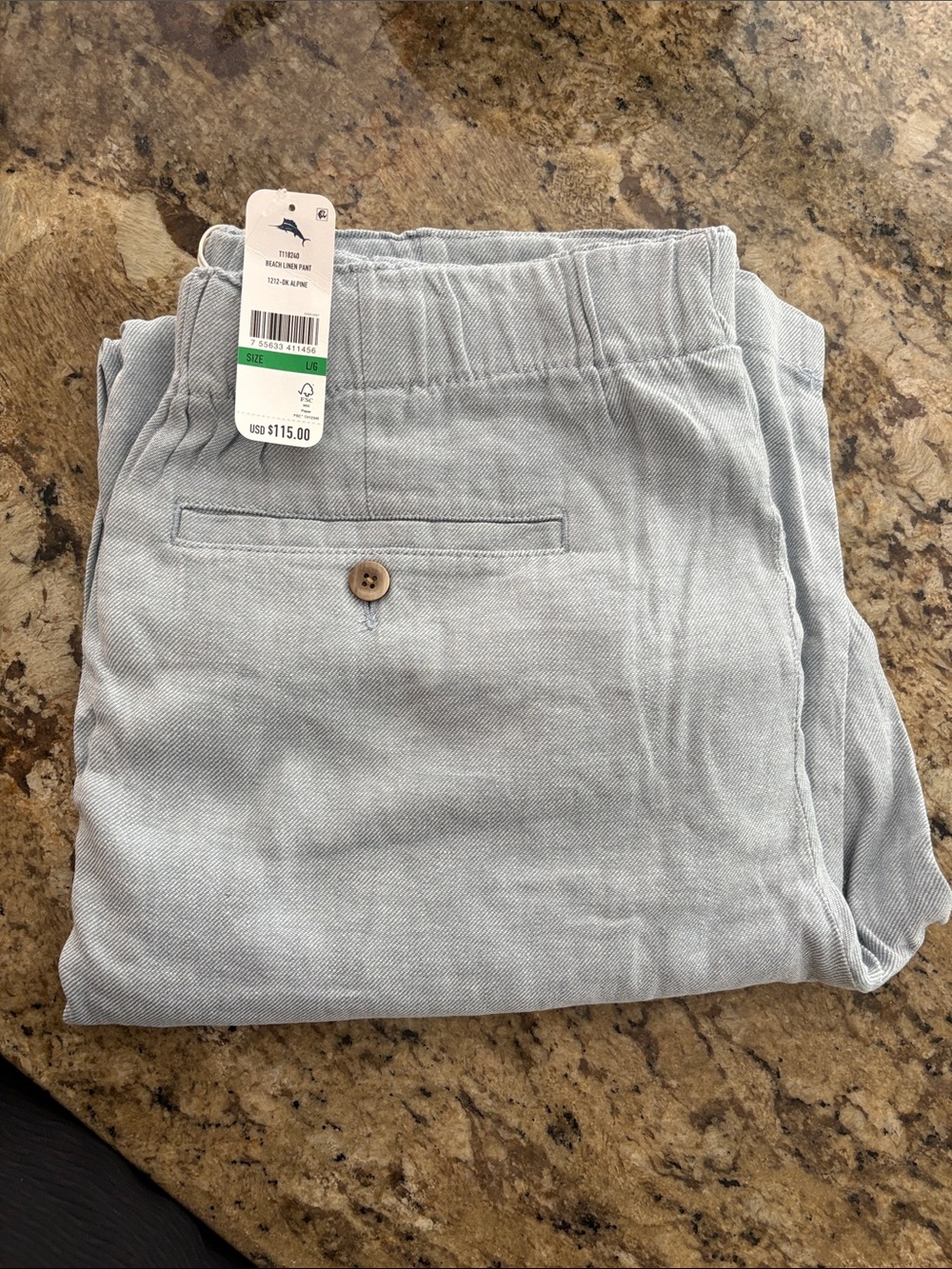 NWT Tommy Bahama Beach Linen  Men's Pants Sz L